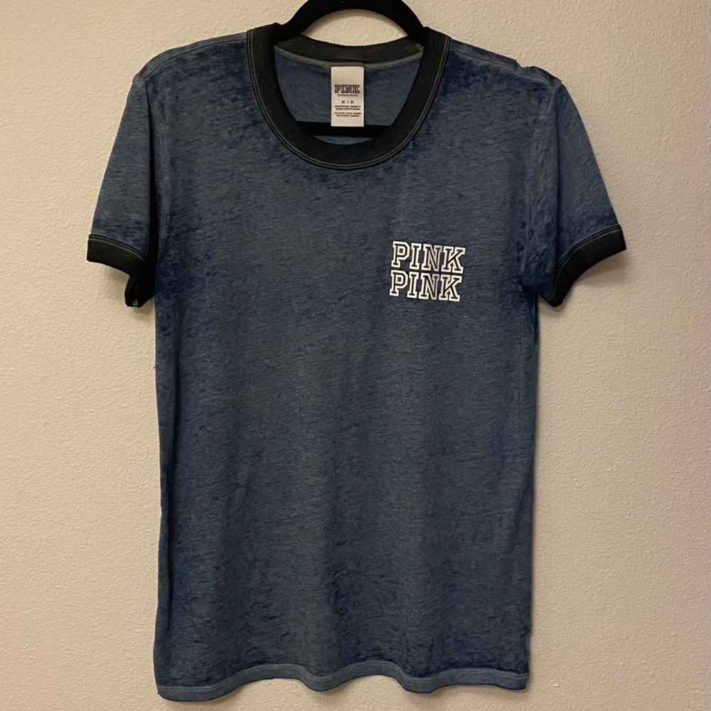 Navy blue and gray pink shirt